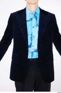 Urien blue velvet suit jacket dressed formal upper body 0002.jpg